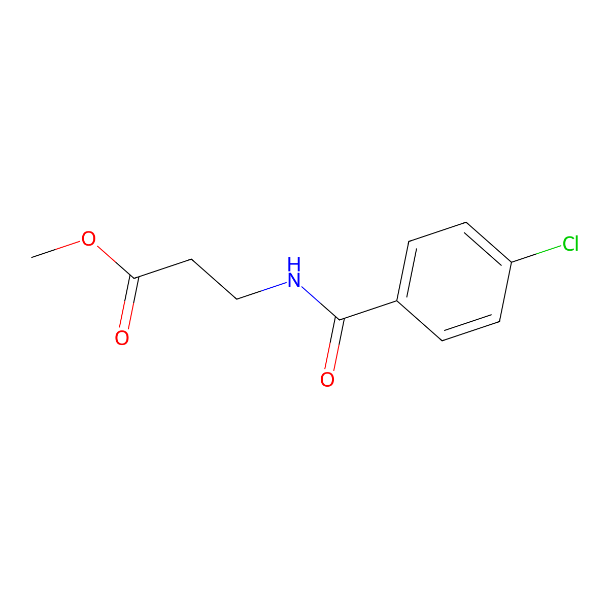 3-(4-Chloro-benzoylamino)-propionic acid methyl ester molecular structure, CAS 854137-36-3
