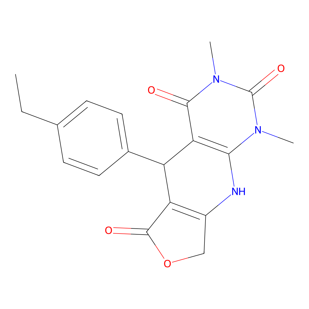 8-(4-Ethylphenyl)-11,13-dimethyl-5-oxa-2,11,13-triazatricyclo[7.4.0.0^{3,7}]trideca-1(9),3(7)-diene-6,10,12-trione molecular structure, CAS 854137-41-0