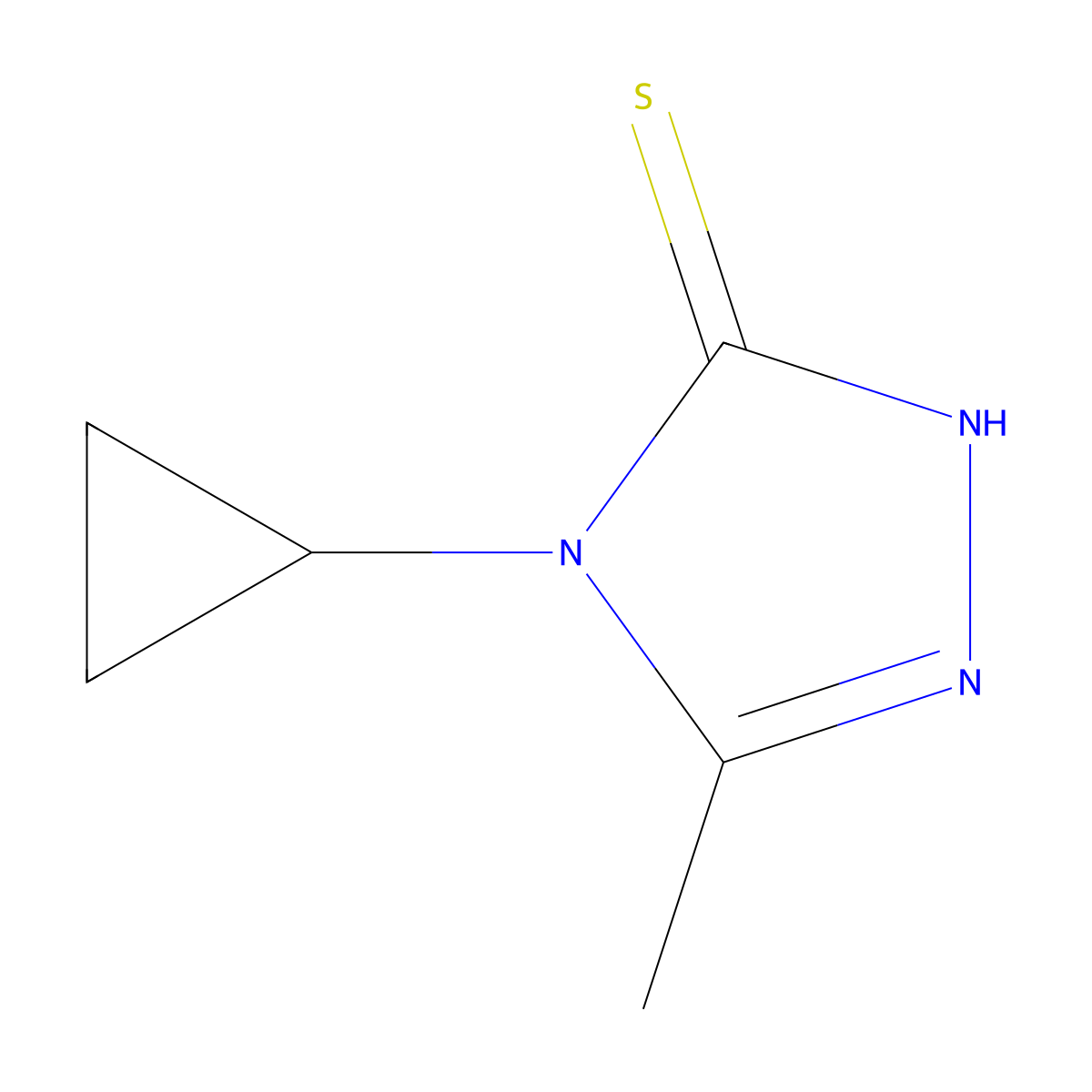 4-cyclopropyl-5-methyl-4H-1,2,4-triazole-3-thiol molecular structure, CAS 854137-73-8