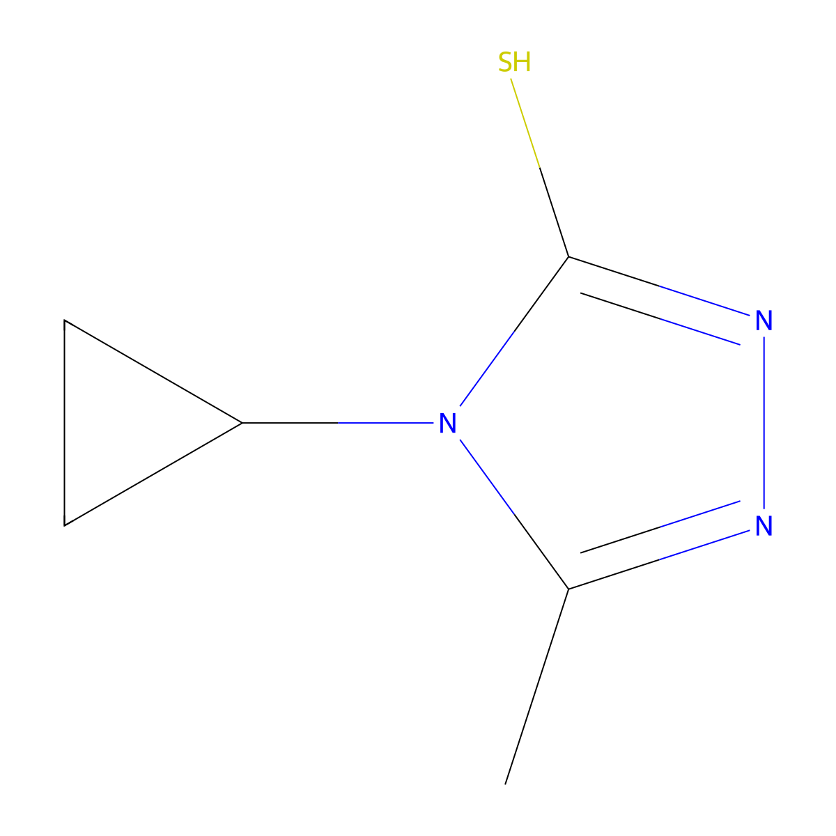4-cyclopropyl-5-methyl-4H-1,2,4-triazole-3-thiol molecular structure, CAS 854137-73-8