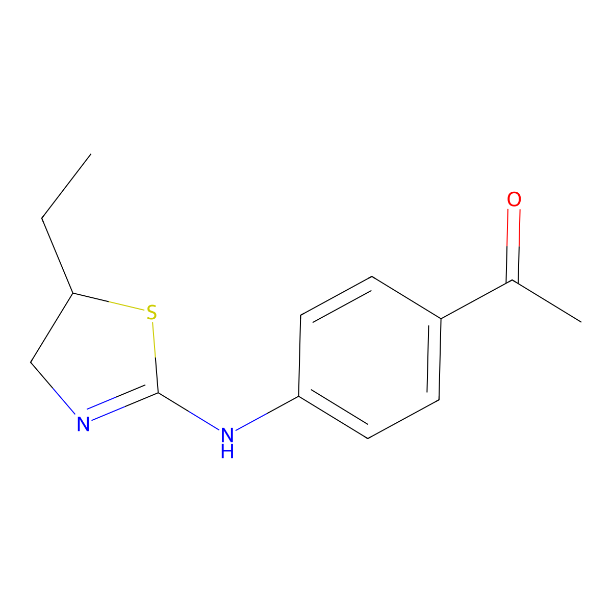 1-{4-[(5-Ethyl-4,5-dihydro-1,3-thiazol-2-yl)amino]phenyl}ethan-1-one molecular structure, CAS 854137-76-1
