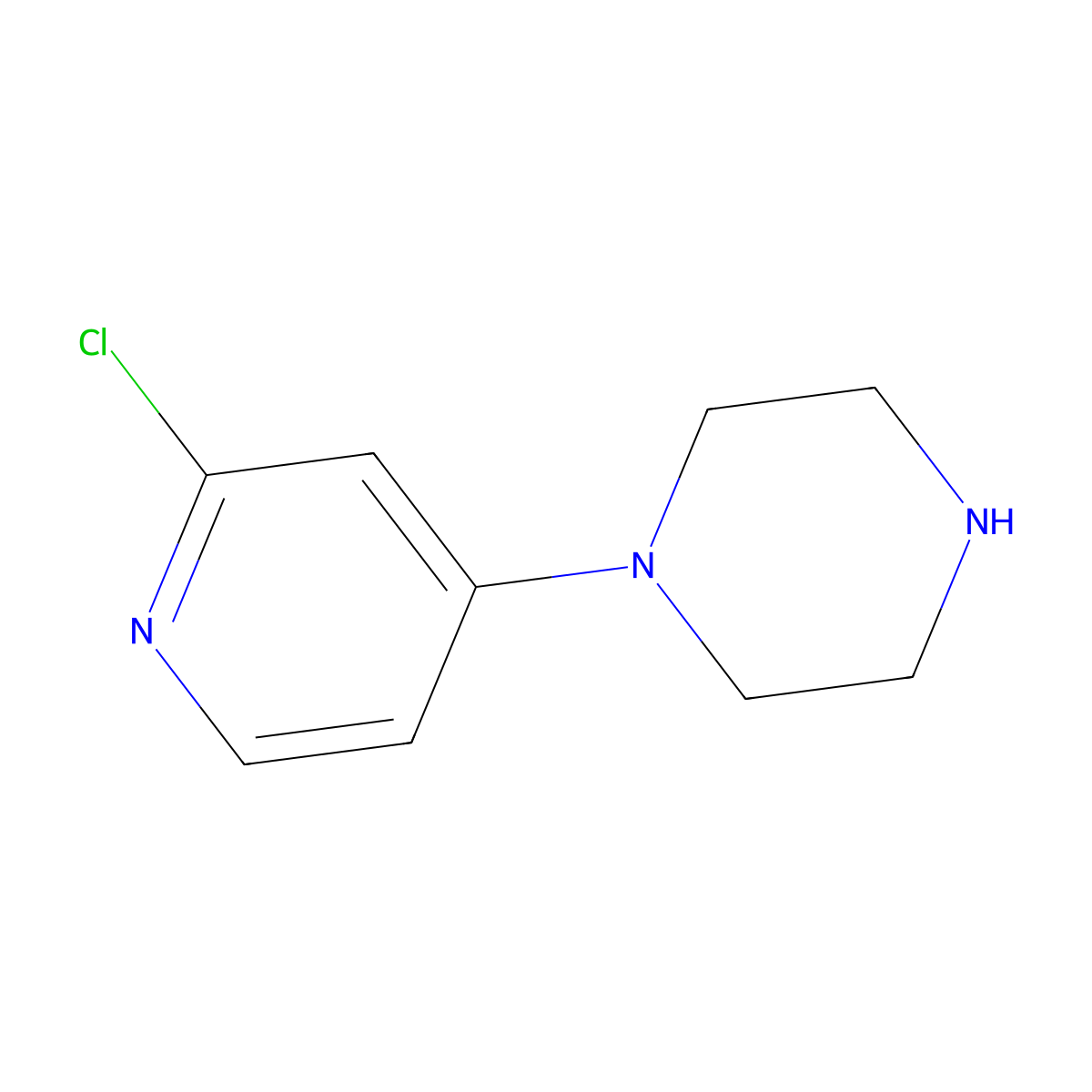 1-(2-Chloropyridin-4-yl)piperazine molecular structure, CAS 854159-45-8