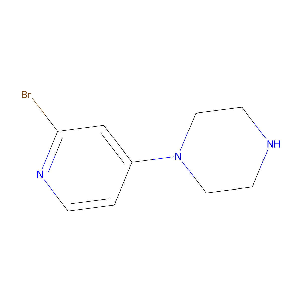 1-(2-Bromopyridin-4-yl)piperazine molecular structure, CAS 854159-48-1