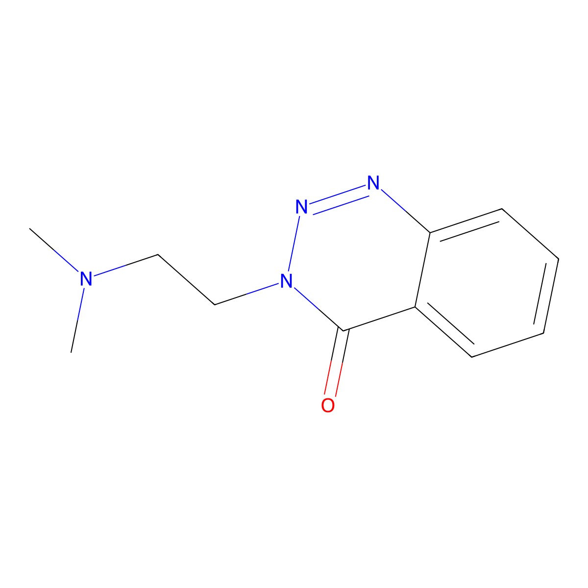 3-[2-(dimethylamino)ethyl]-1,2,3-benzotriazin-4(3H)-one molecular structure, CAS 854160-60-4