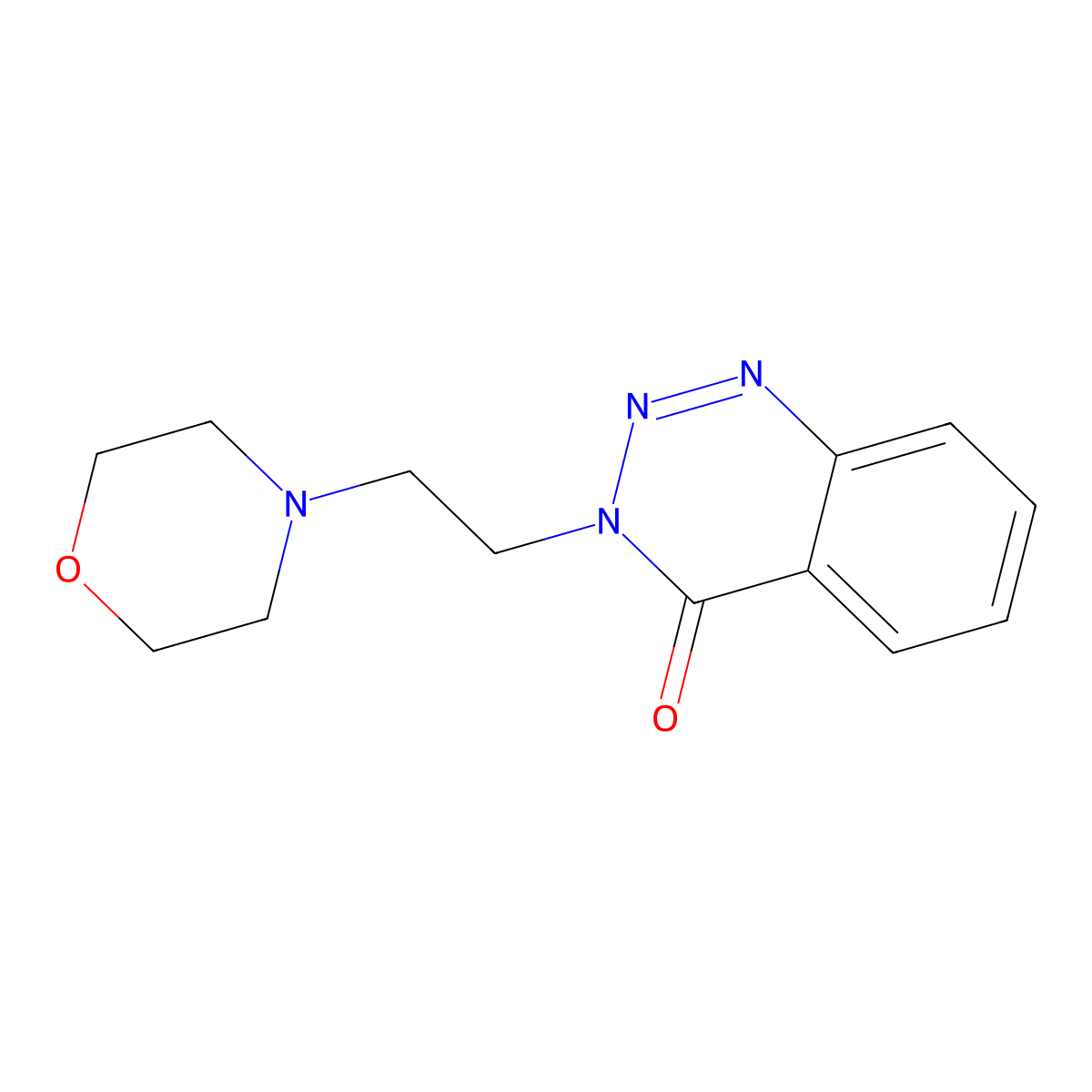 3-(2-morpholinoethyl)-1,2,3-benzotriazin-4(3H)-one molecular structure, CAS 854161-41-4