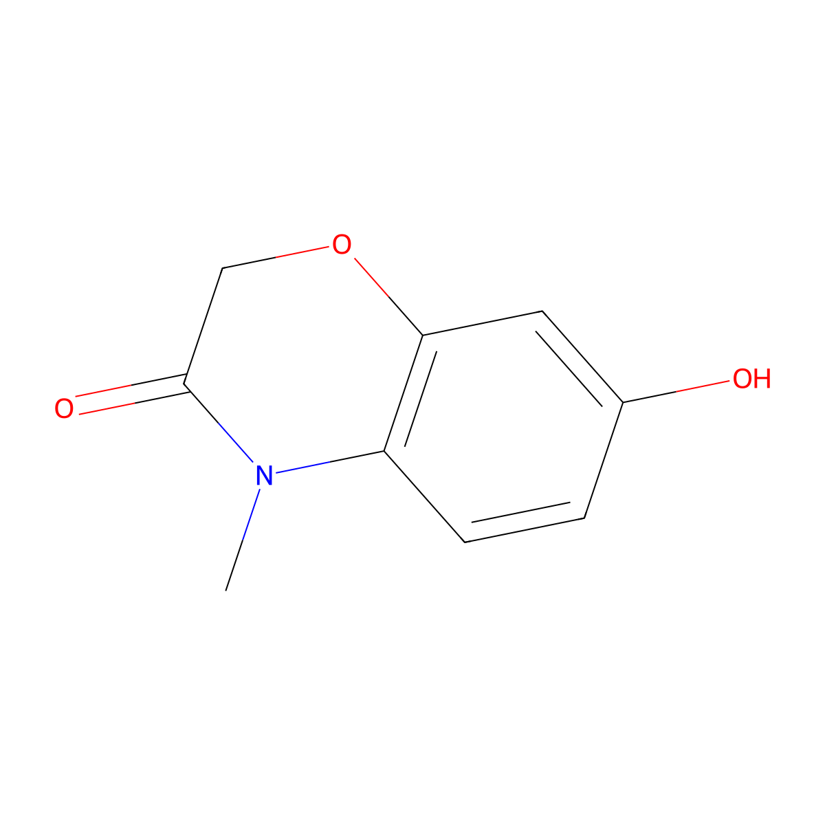 7-hydroxy-4-methyl-2H-1,4-benzoxazin-3-one molecular structure, CAS 854163-75-0