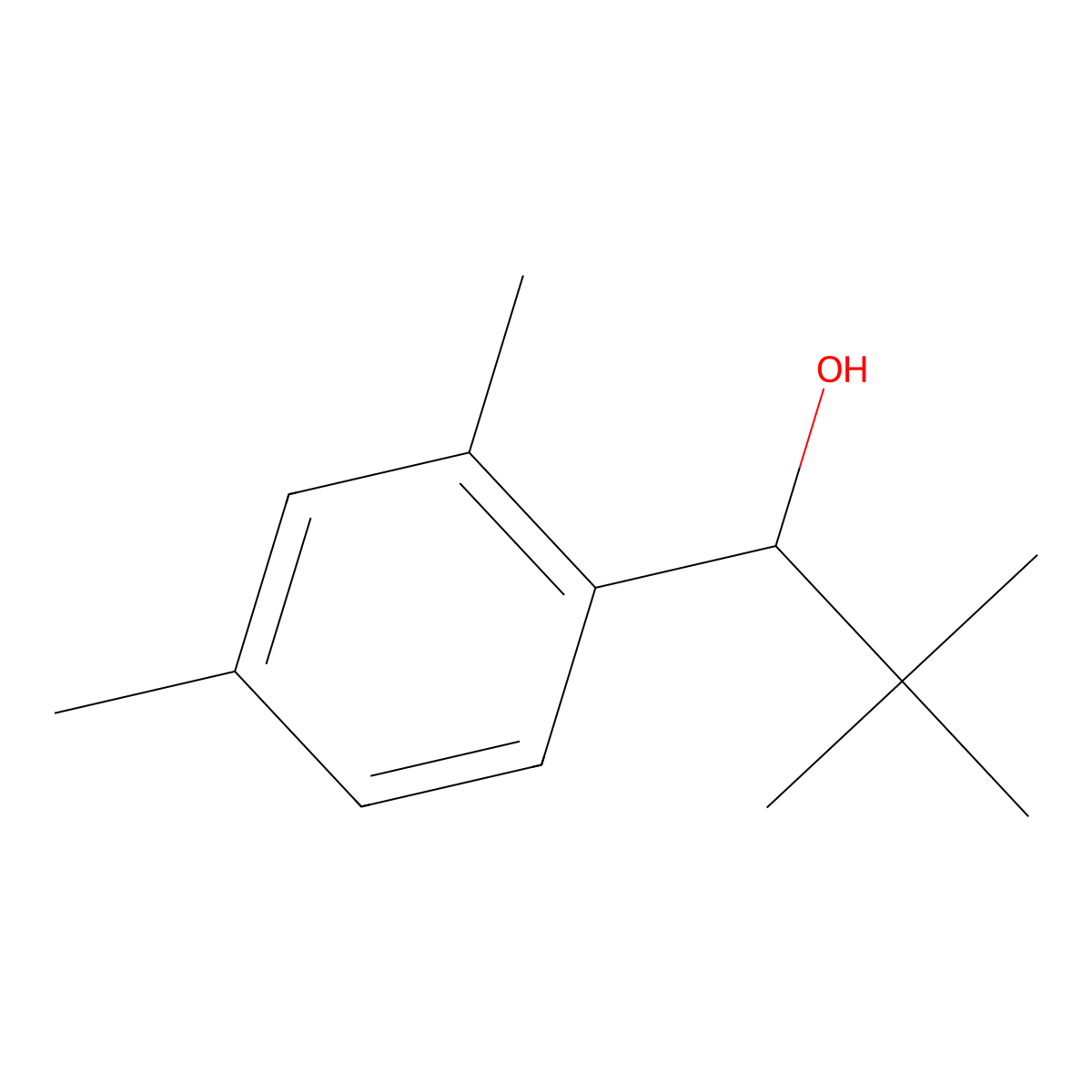 1-(2,4-Dimethylphenyl)-2,2-dimethylpropan-1-ol molecular structure, CAS 854169-27-0