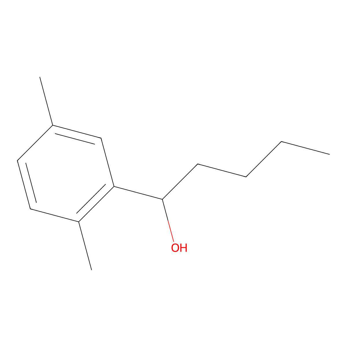 alpha-Butyl-2,5-dimethylbenZenemethanol molecular structure, CAS 854169-29-2