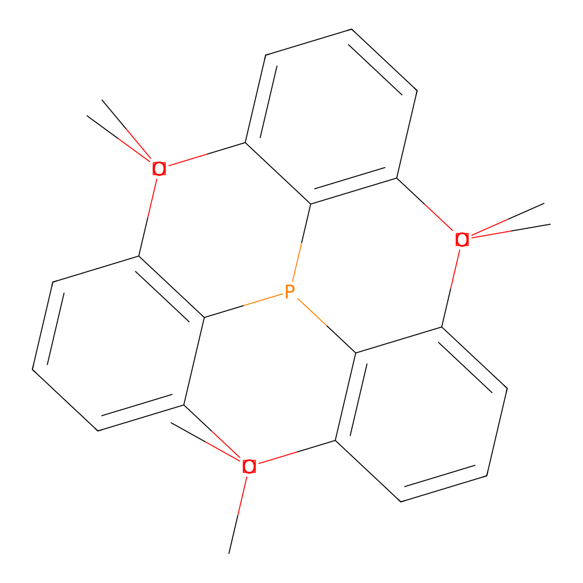 Tris(2,6-dimethoxyphenyl)phosphine molecular structure, CAS 85417-41-0