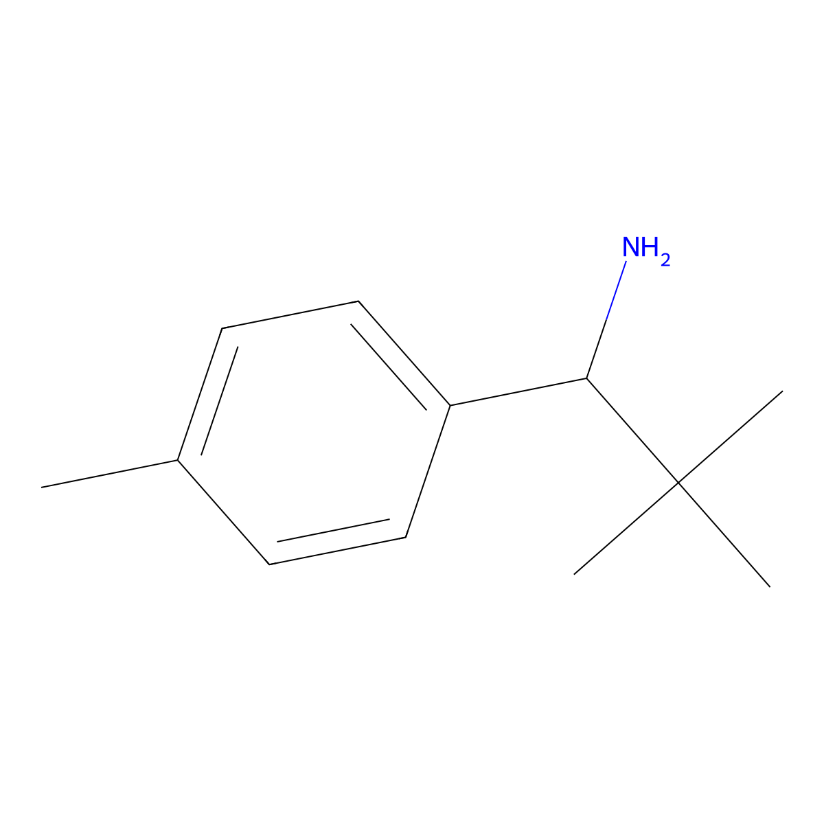 2,2-Dimethyl-1-(4-methylphenyl)propan-1-amine molecular structure, CAS 854181-05-8