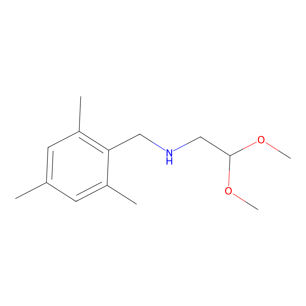 N-(2,2-Dimethoxyethyl)-2,4,6-trimethylbenzenemethanamine molecular structure, CAS 854184-52-4