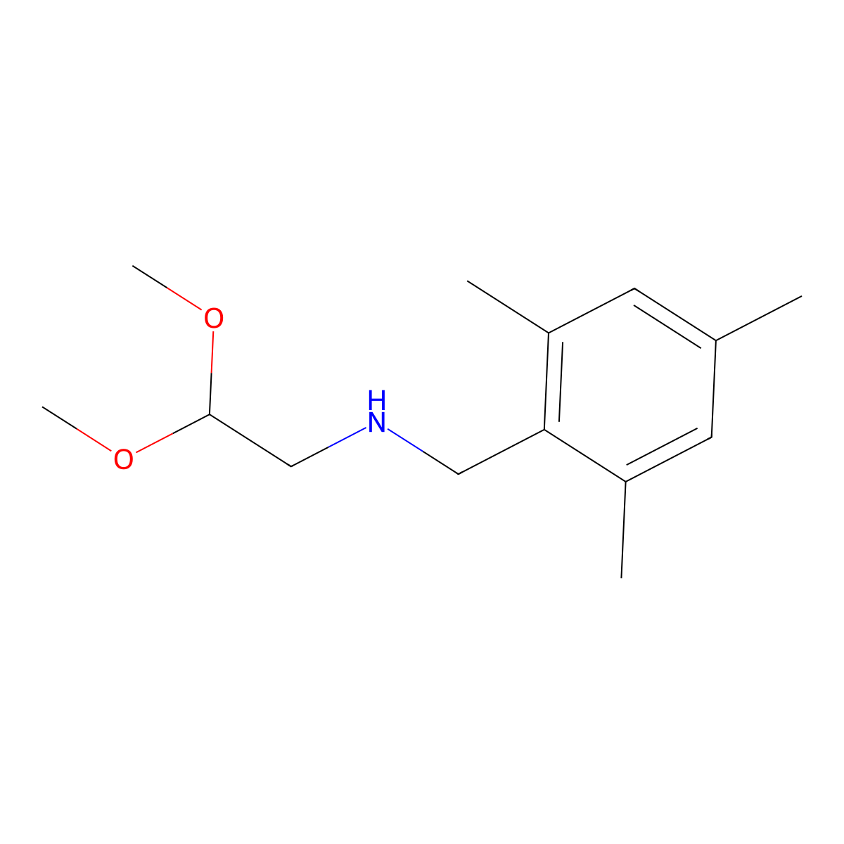 N-(2,2-Dimethoxyethyl)-2,4,6-trimethylbenzenemethanamine molecular structure, CAS 854184-52-4