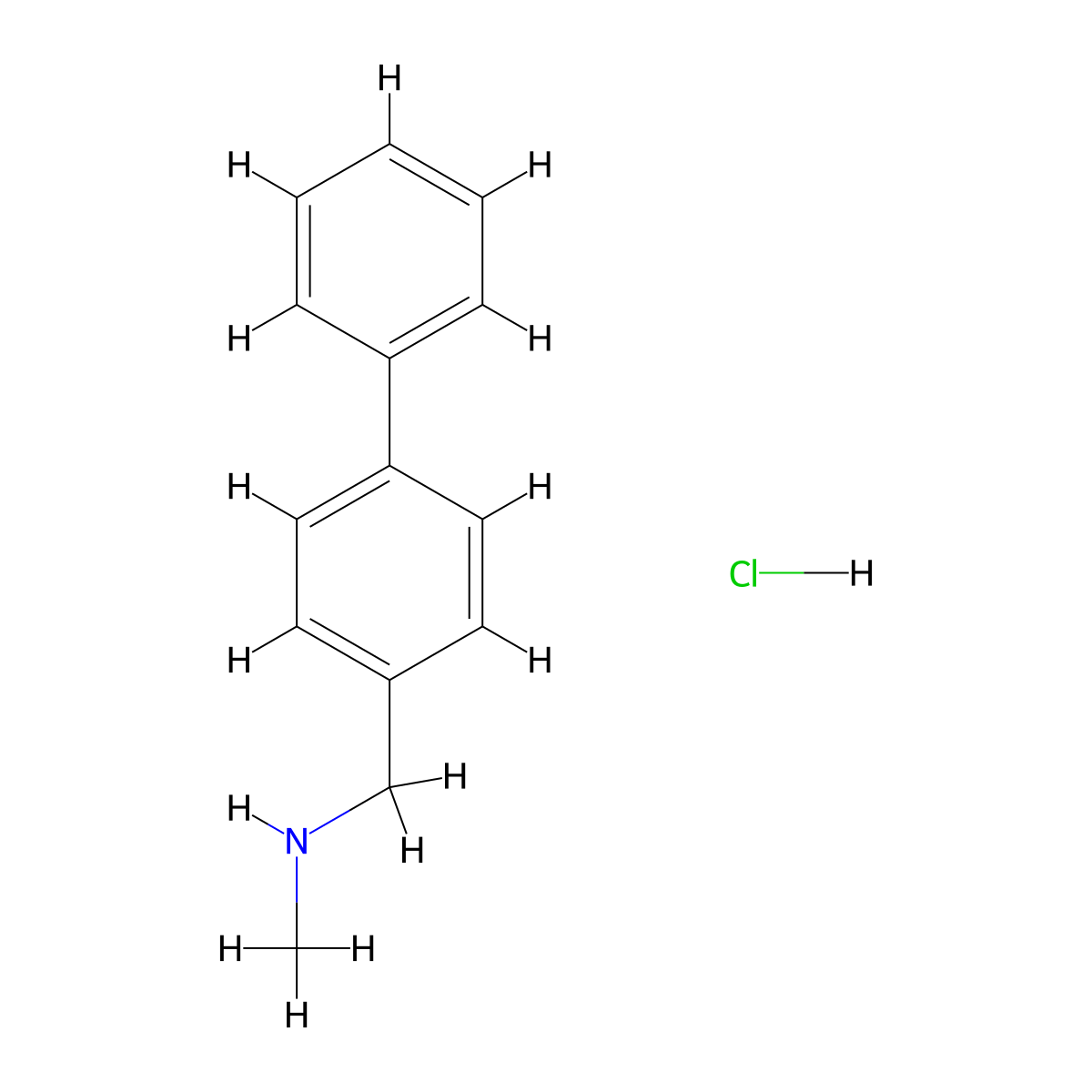 (4-Biphenylylmethyl)methylamine hydrochloride molecular structure, CAS 854184-98-8