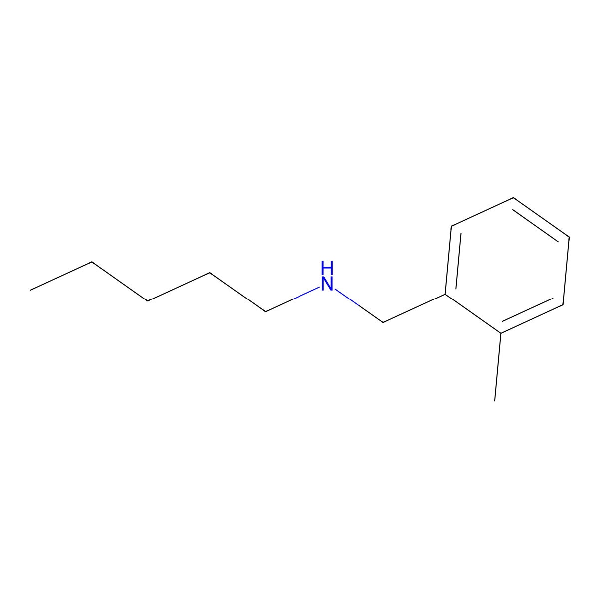 [(2-Methylphenyl)methyl](pentyl)amine molecular structure, CAS 854185-03-8
