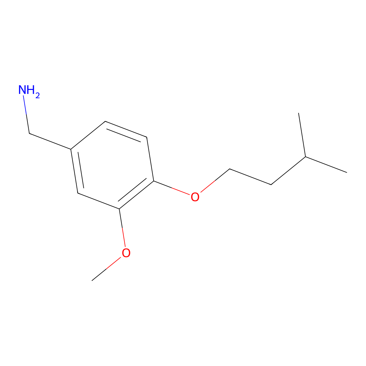 1-[3-Methoxy-4-(3-methylbutoxy)phenyl]methanamine molecular structure, CAS 854185-21-0
