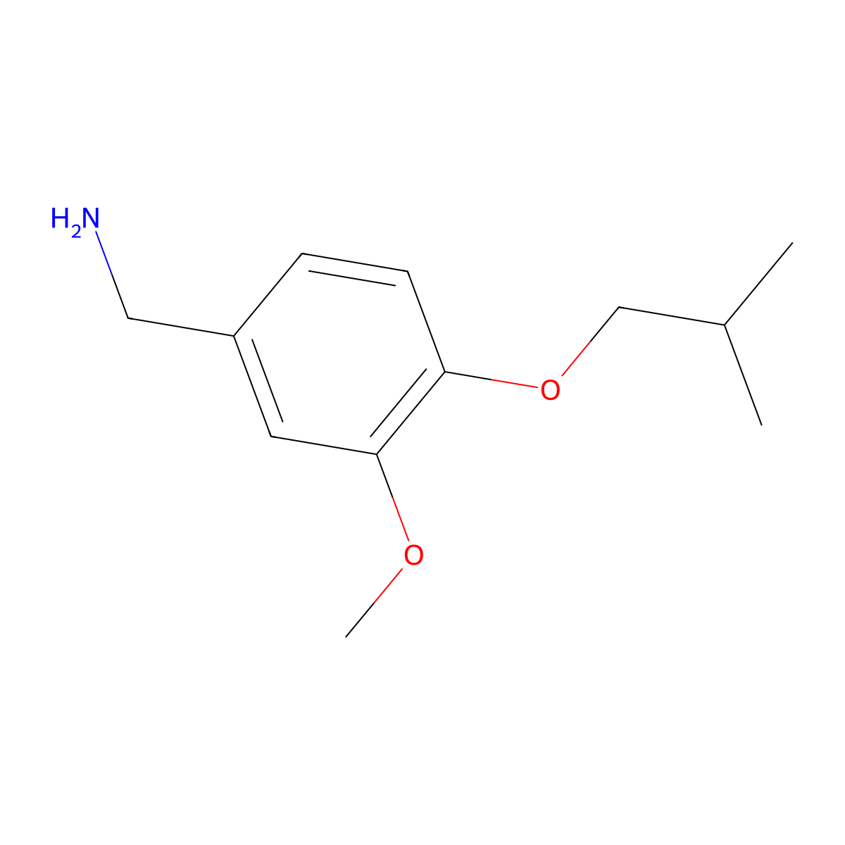 [3-Methoxy-4-(2-methylpropoxy)phenyl]methanamine molecular structure, CAS 854185-31-2