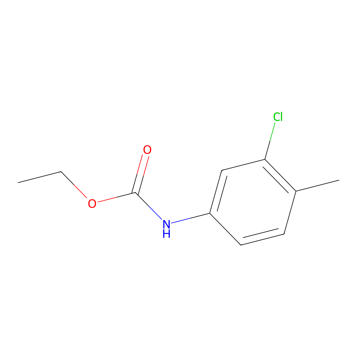 Ethyl 3-chloro-4-methylcarbanilate molecular structure, CAS 85419-40-5