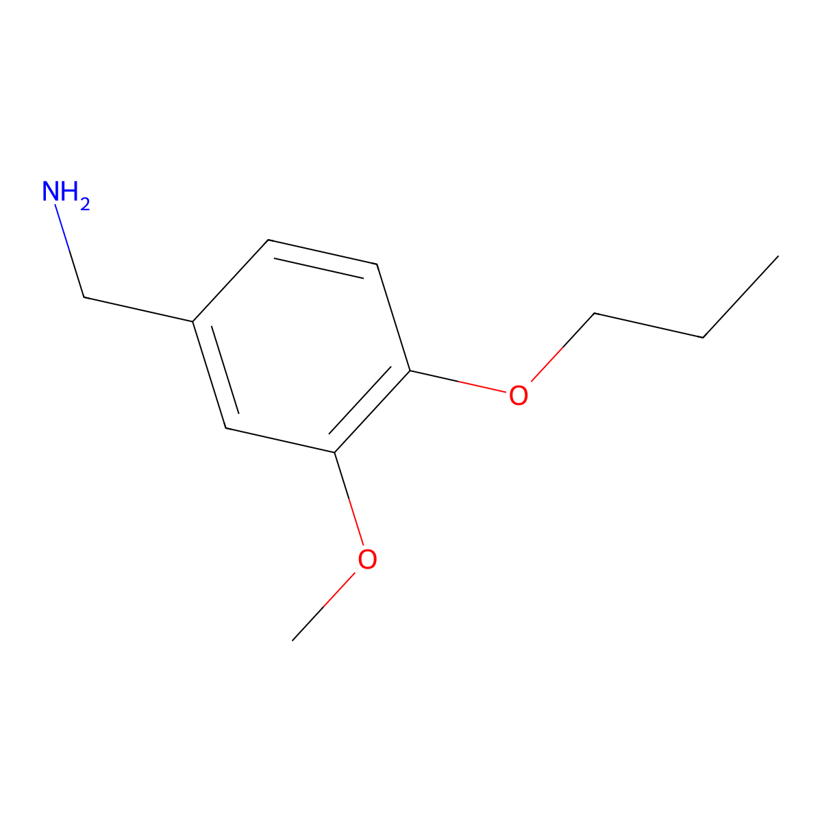 1-(3-Methoxy-4-propoxyphenyl)methanamine molecular structure, CAS 854207-58-2