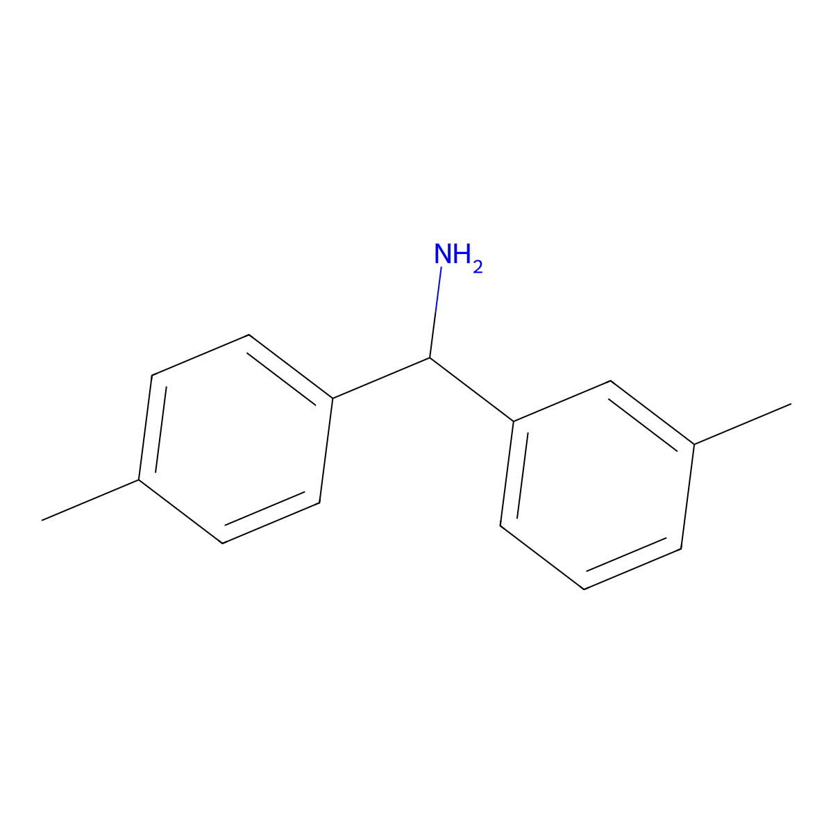 Benzenemethanamine, 3-methyl-alpha-(4-methylphenyl)- molecular structure, CAS 854207-60-6