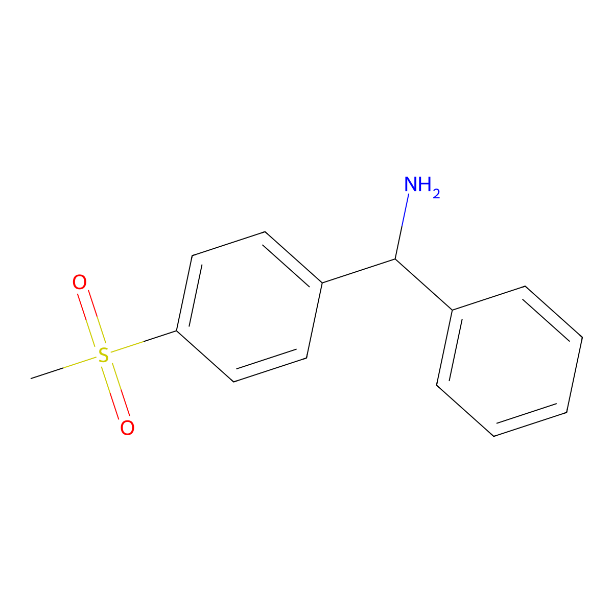 alpha-(4-Methylsulfonylphenyl)benzylamine molecular structure, CAS 854207-66-2