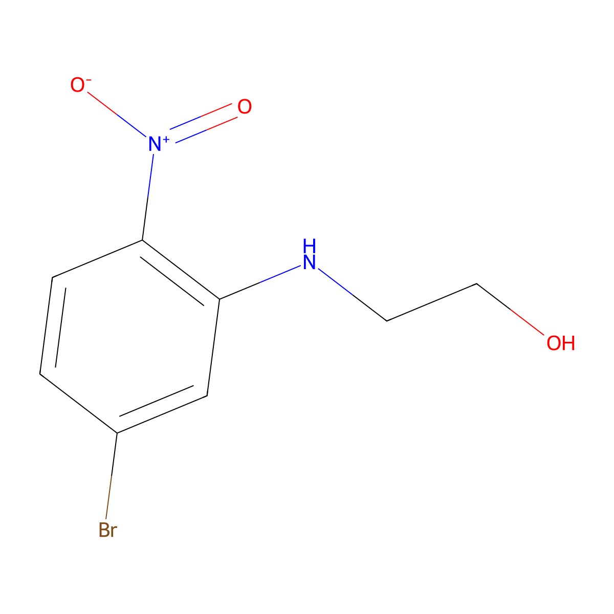 2-(5-Bromo-2-nitrophenylamino)ethanol molecular structure, CAS 854227-37-5