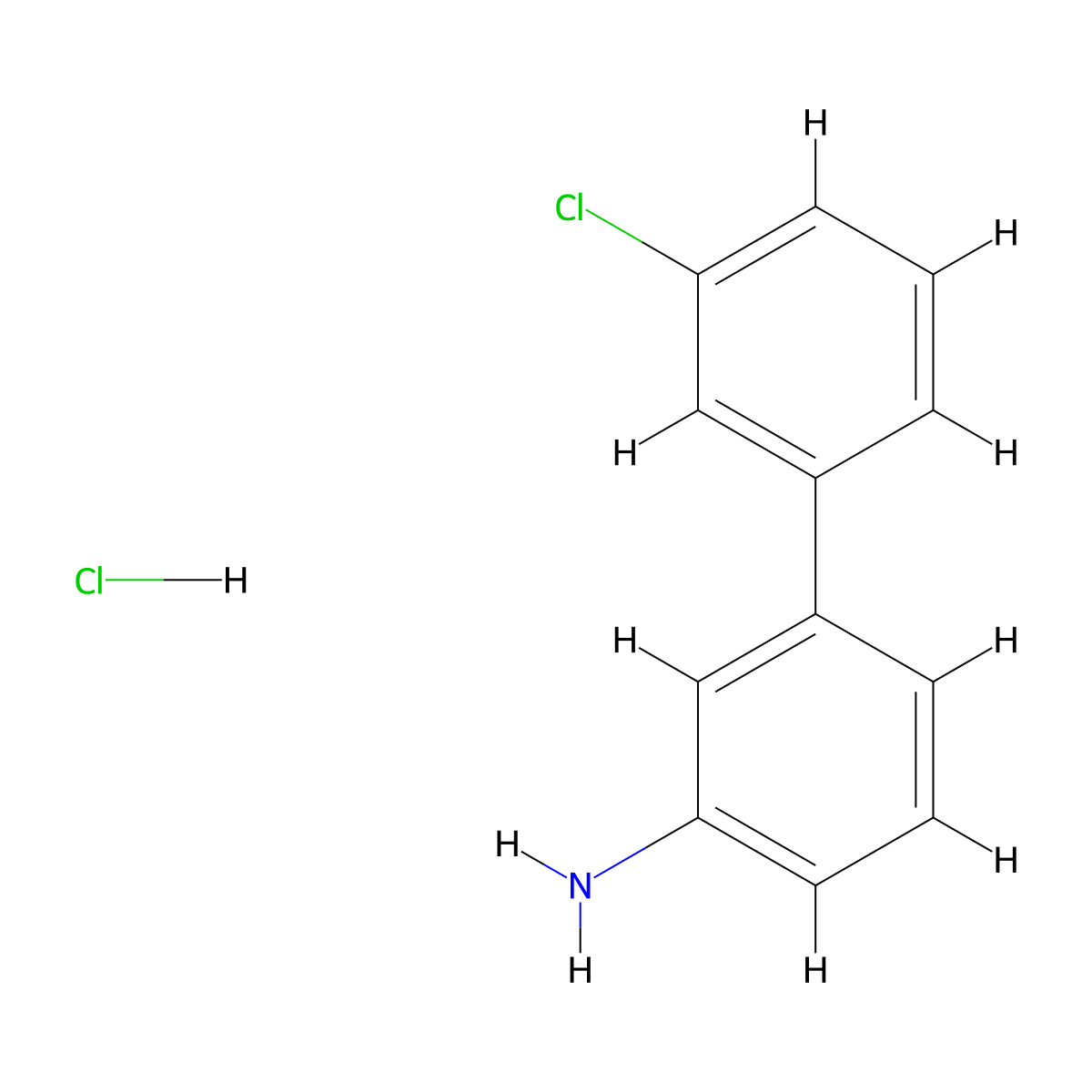3'-Chloro-[1,1'-biphenyl]-3-amine hydrochloride molecular structure, CAS 854234-49-4