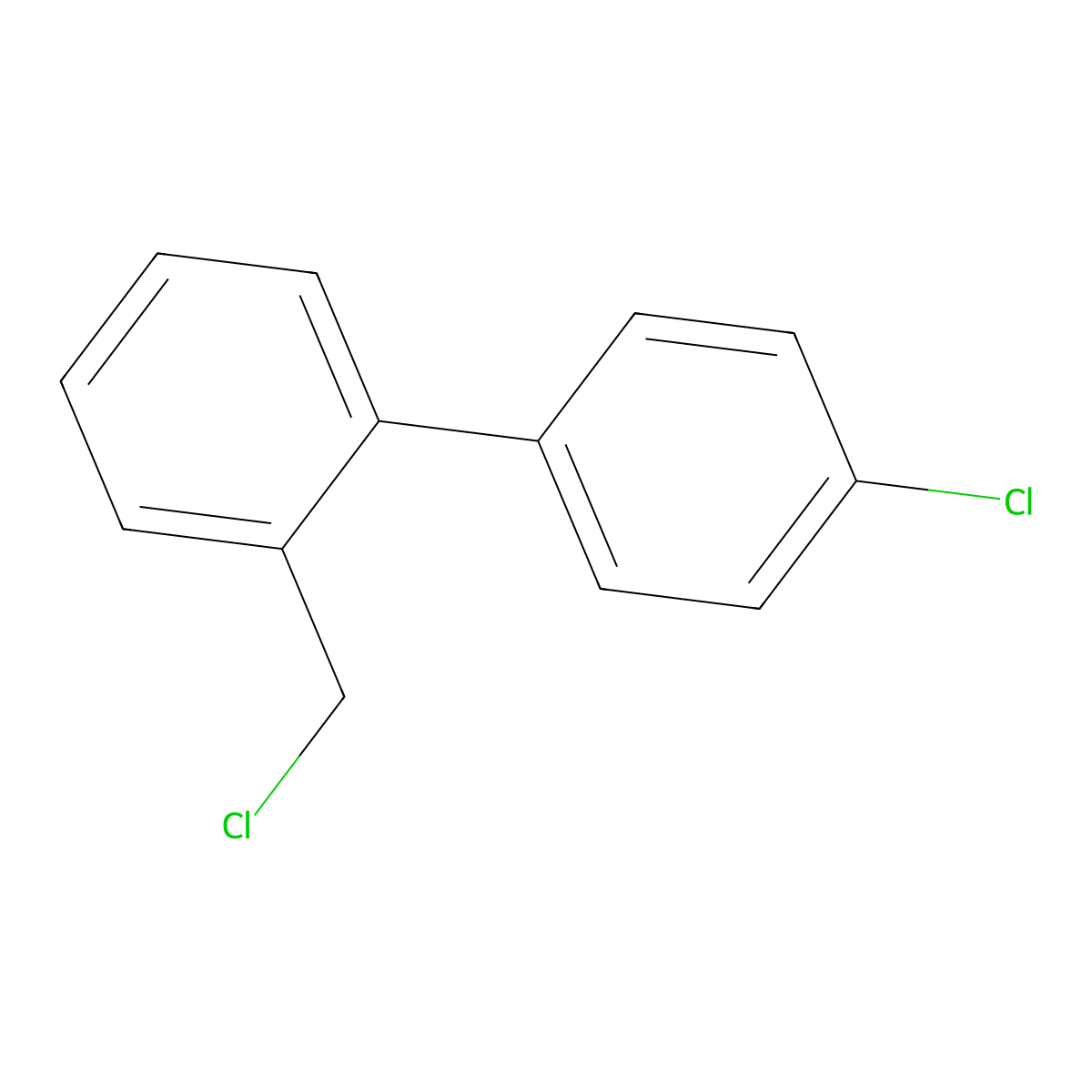 4'-Chloro-2-(chloromethyl)-1,1'-biphenyl molecular structure, CAS 854234-88-1