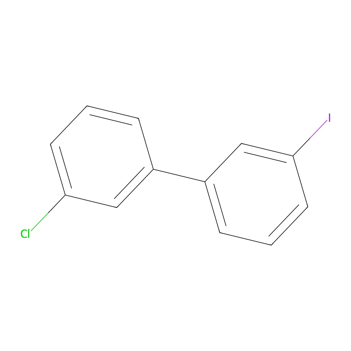 1,1'-Biphenyl, 3-chloro-3'-iodo- molecular structure, CAS 854234-91-6