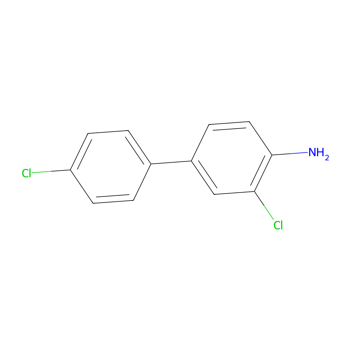 3,4'-Dichloro-(1,1'-biphenyl)-4-amine molecular structure, CAS 854235-25-9