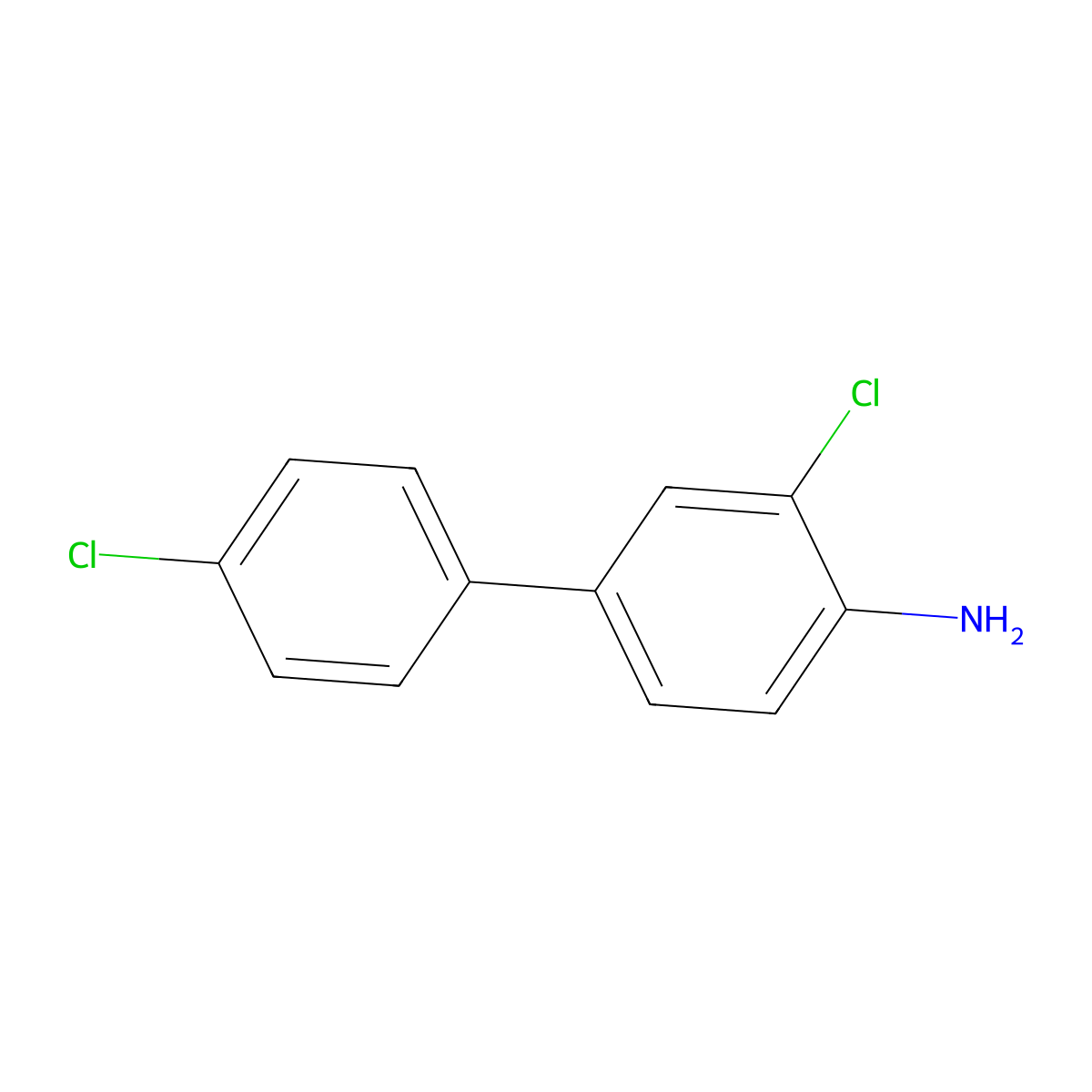 3,4'-Dichloro-(1,1'-biphenyl)-4-amine molecular structure, CAS 854235-25-9