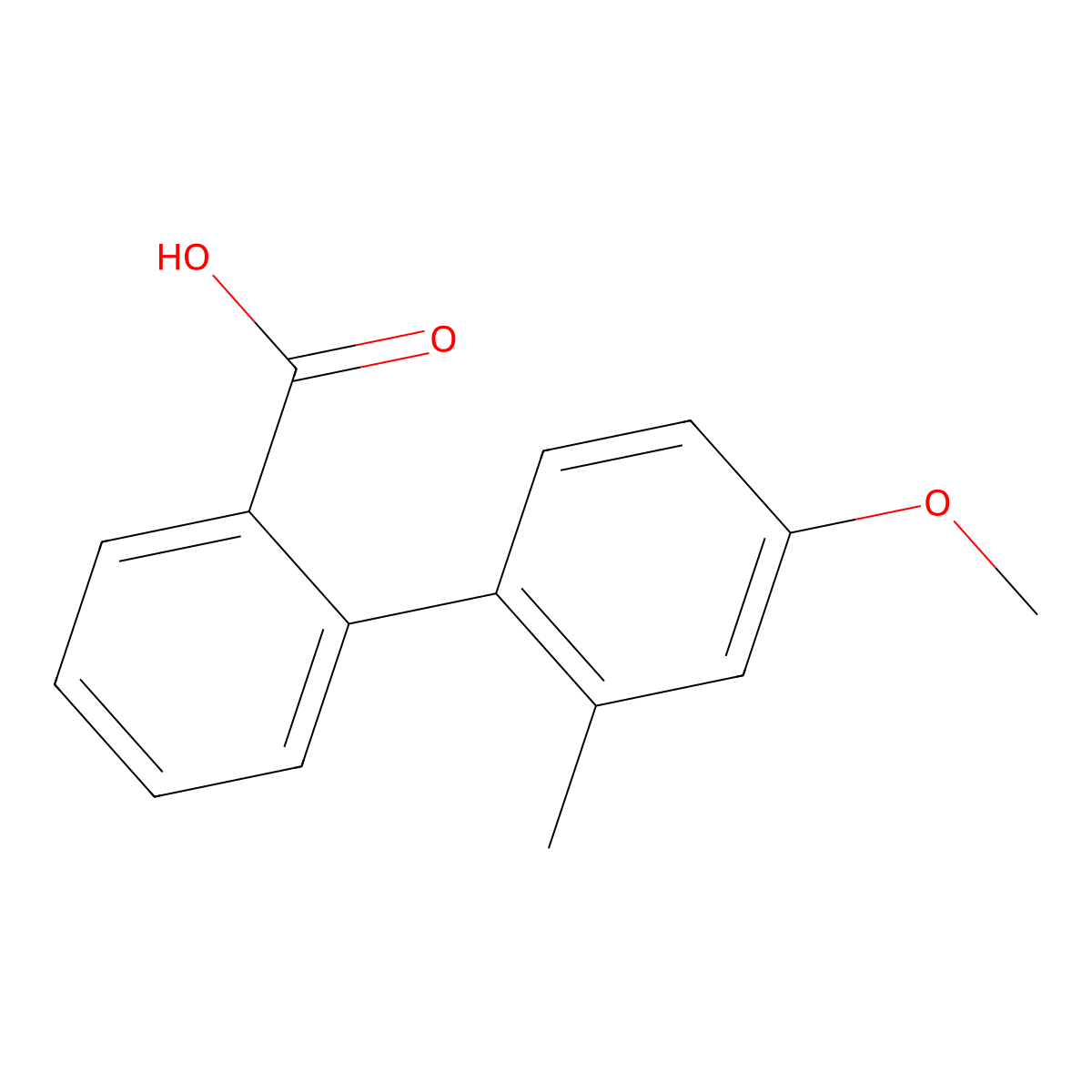 2-(4-Methoxy-2-methylphenyl)benzoic acid molecular structure, CAS 854236-46-7