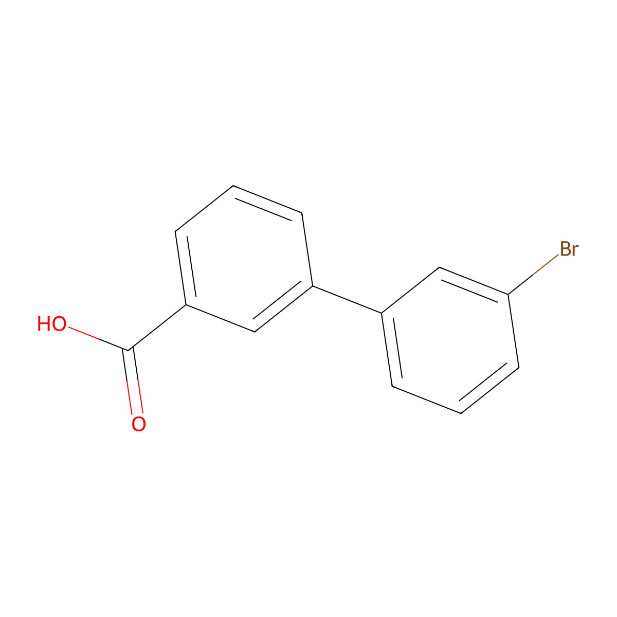 3'-Bromo-biphenyl-3-carboxylic acid molecular structure, CAS 854237-06-2