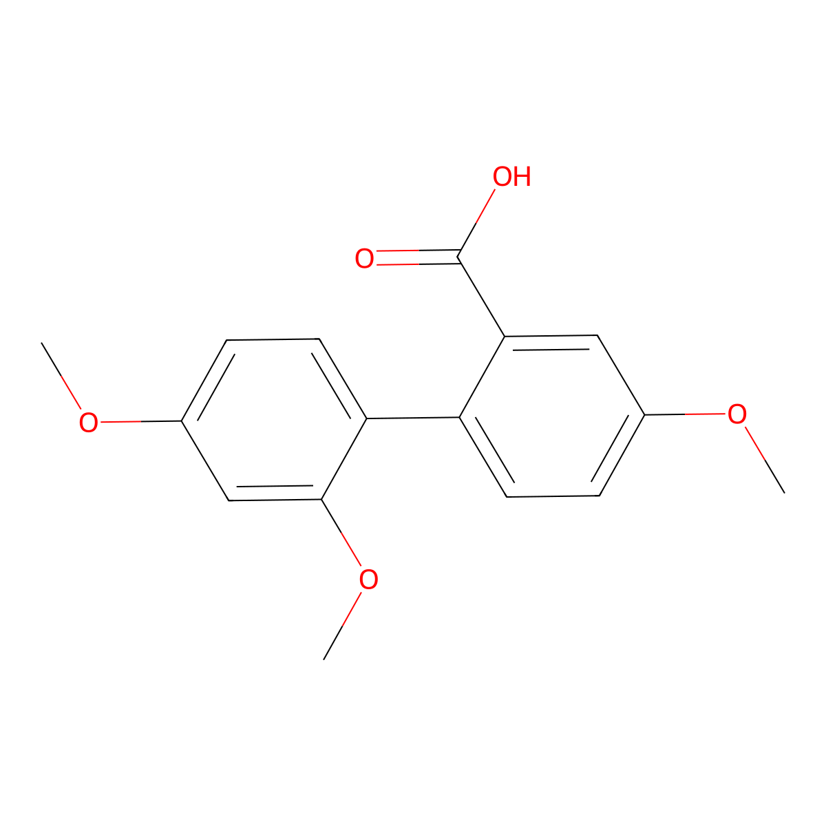 2-(2,4-Dimethoxyphenyl)-5-methoxybenzoic acid molecular structure, CAS 854241-25-1