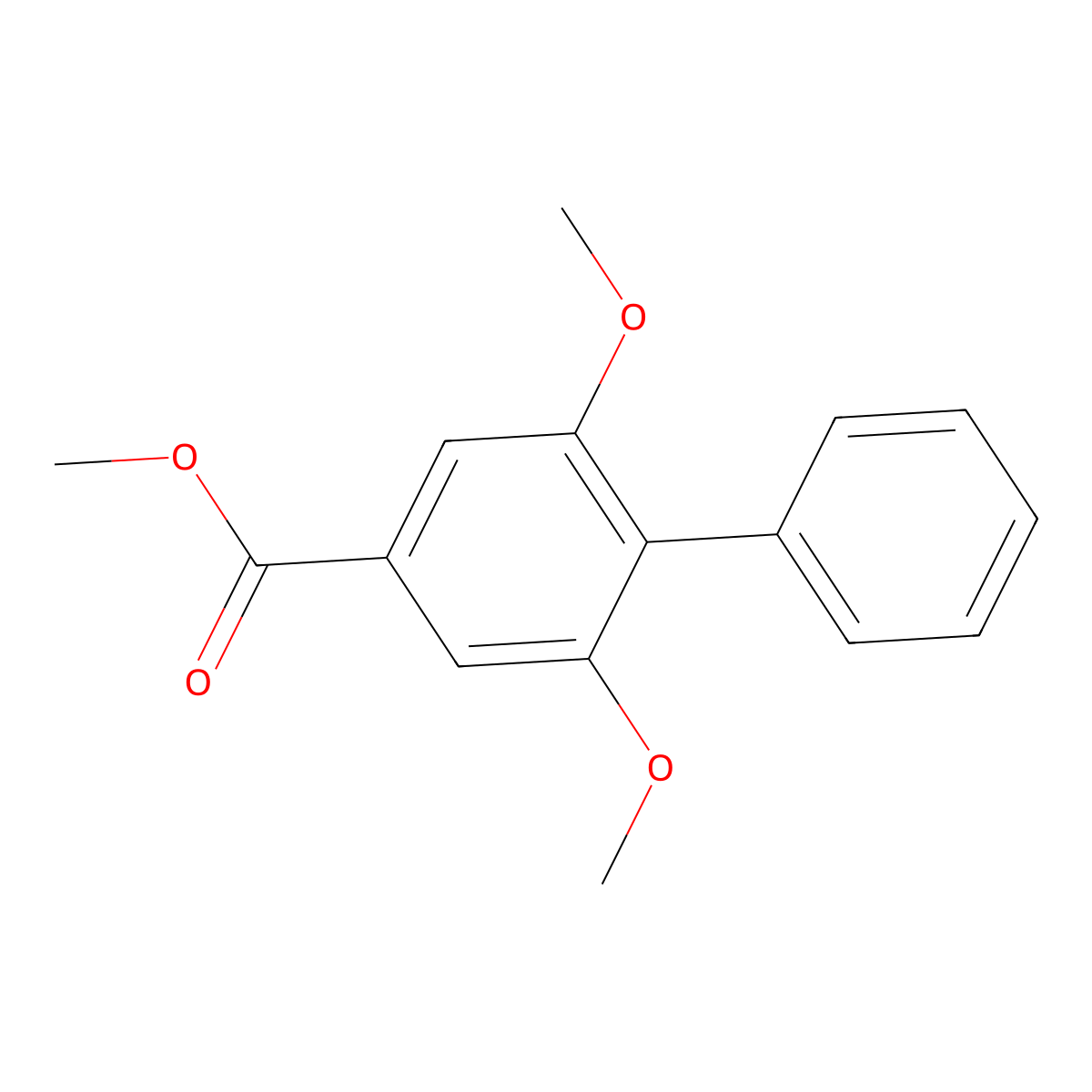 Methyl 2,6-dimethoxybiphenyl-4-carboxylate molecular structure, CAS 854241-77-3