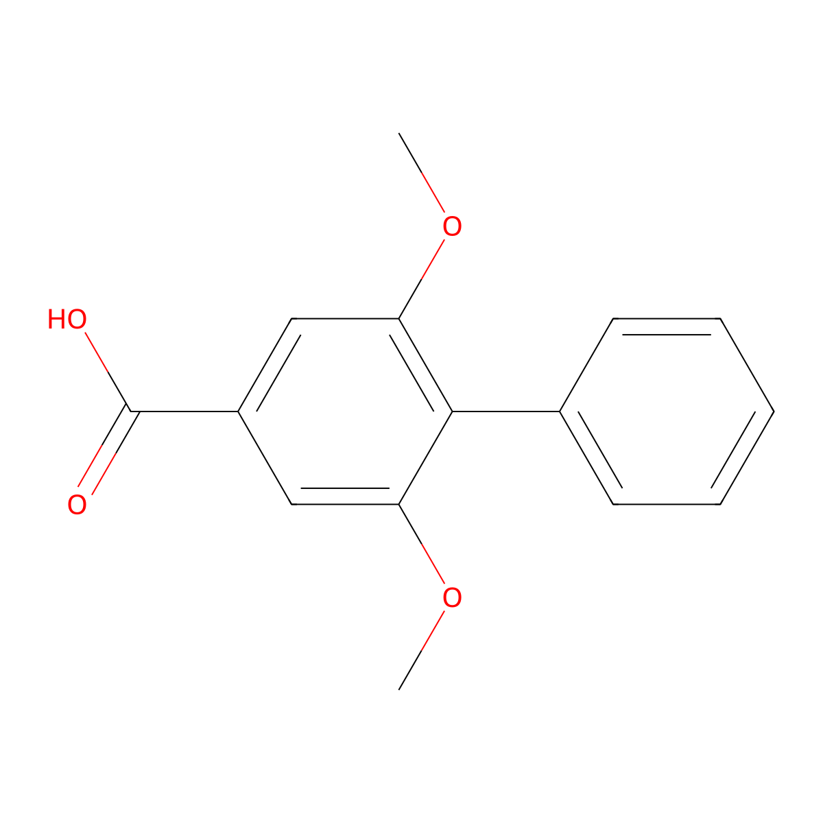 2,6-Dimethoxybiphenyl-4-carboxylic acid molecular structure, CAS 854241-79-5