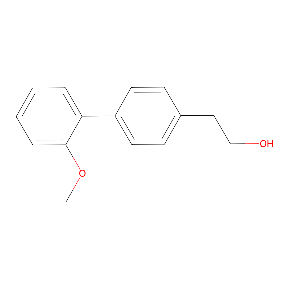 4-(2-Methoxyphenyl)phenethyl alcohol molecular structure, CAS 854243-05-3