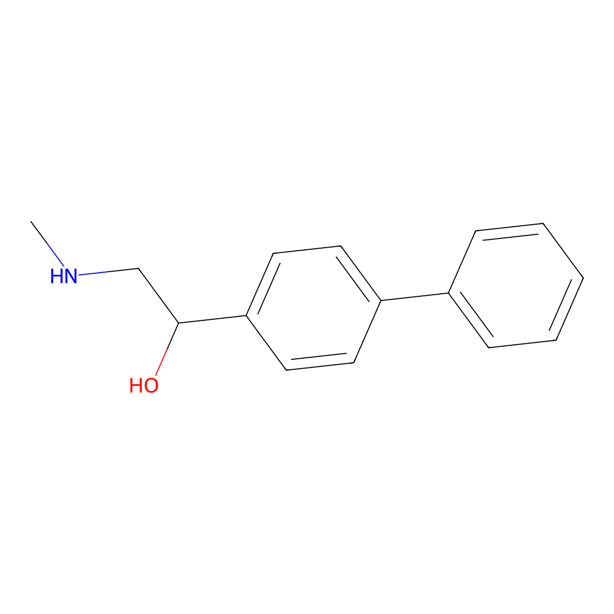 2-(Methylamino)-1-(4-phenylphenyl)ethan-1-ol molecular structure, CAS 854243-21-3
