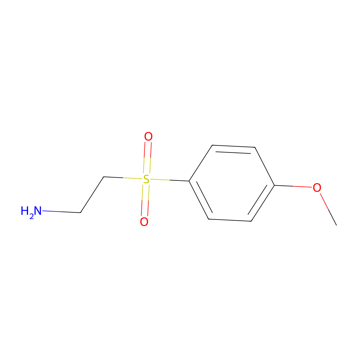 2-[(4-Methoxyphenyl)sulfonyl]ethanamine molecular structure, CAS 854248-46-7