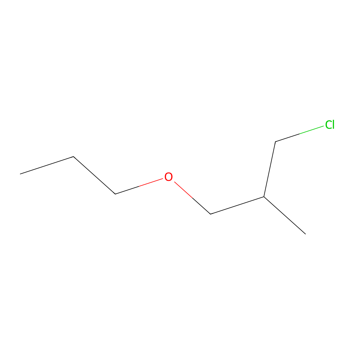 1-Chloro-2-methyl-3-propoxypropane molecular structure, CAS 854258-37-0