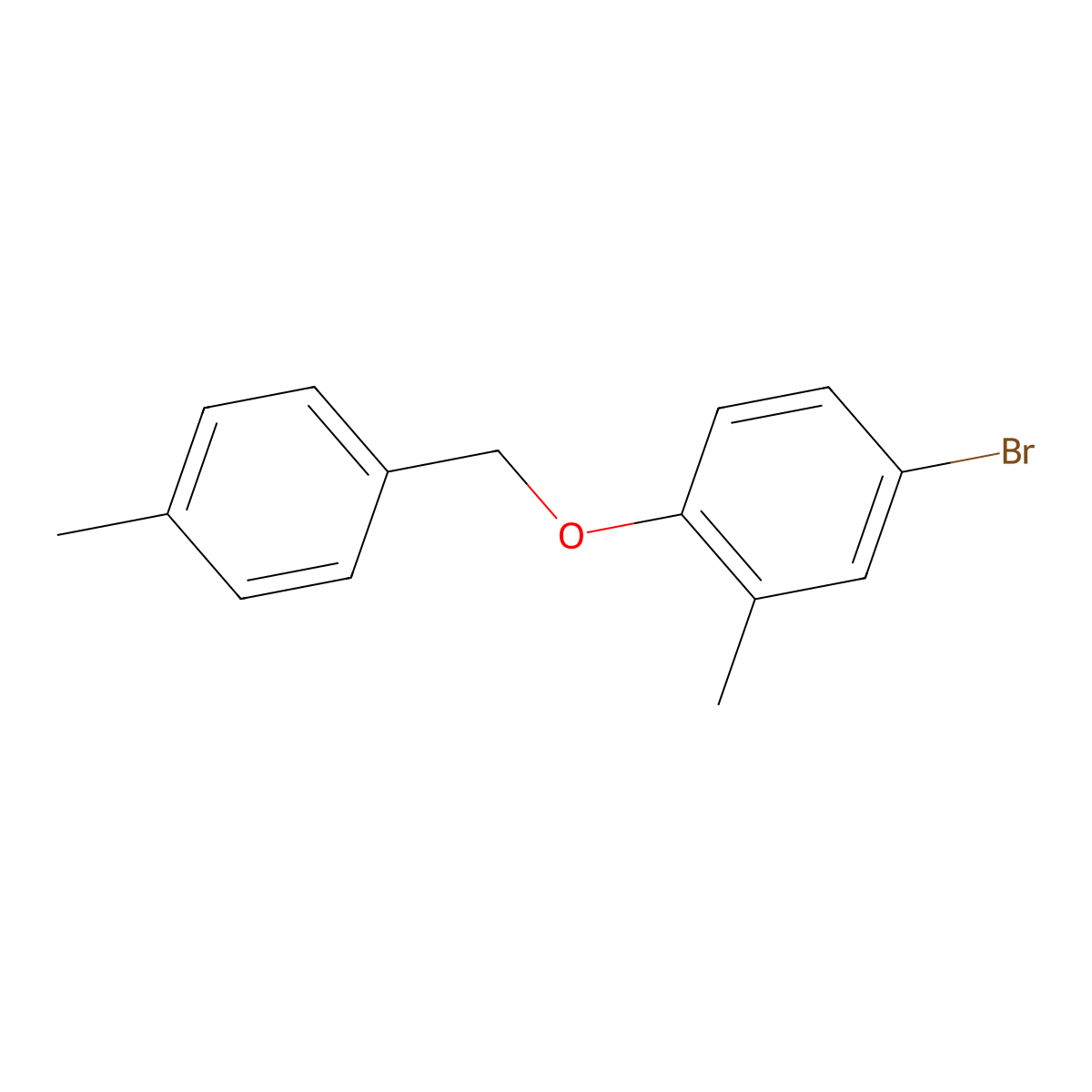 4-Bromo-2-methyl-1-((4-methylbenzyl)oxy)benzene molecular structure, CAS 854259-10-2