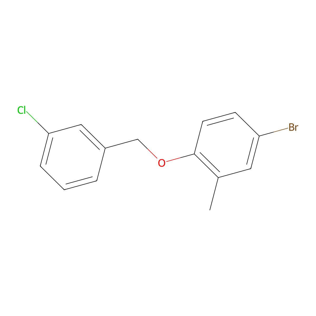 4-Bromo-1-[(3-chlorophenyl)methoxy]-2-methylbenzene molecular structure, CAS 854259-18-0