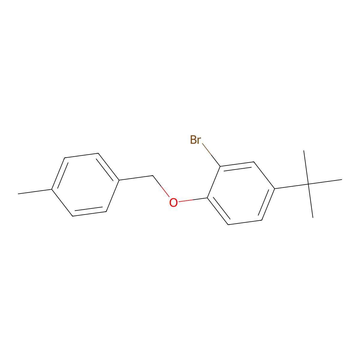 2-Bromo-4-(tert-butyl)-1-((4-methylbenzyl)oxy)benzene molecular structure, CAS 854259-88-4