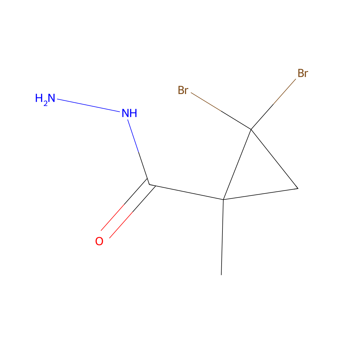 2,2-Dibromo-1-methylcyclopropanecarbohydrazide molecular structure, CAS 85426-53-5