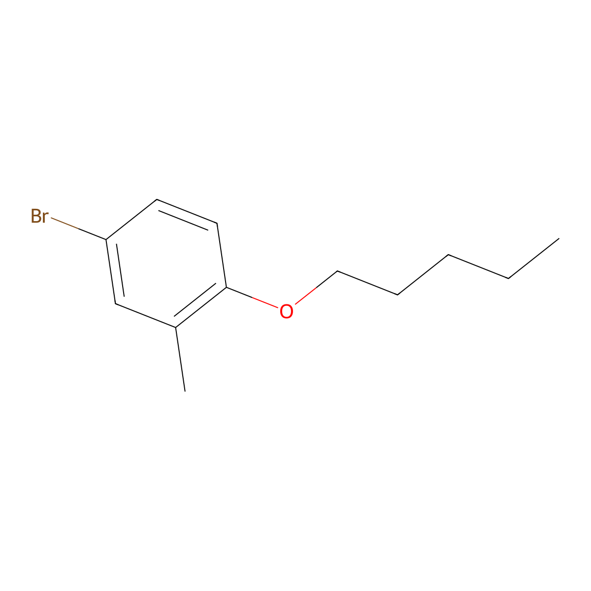 4-Bromo-2-methyl-1-(pentyloxy)benzene molecular structure, CAS 854260-62-1