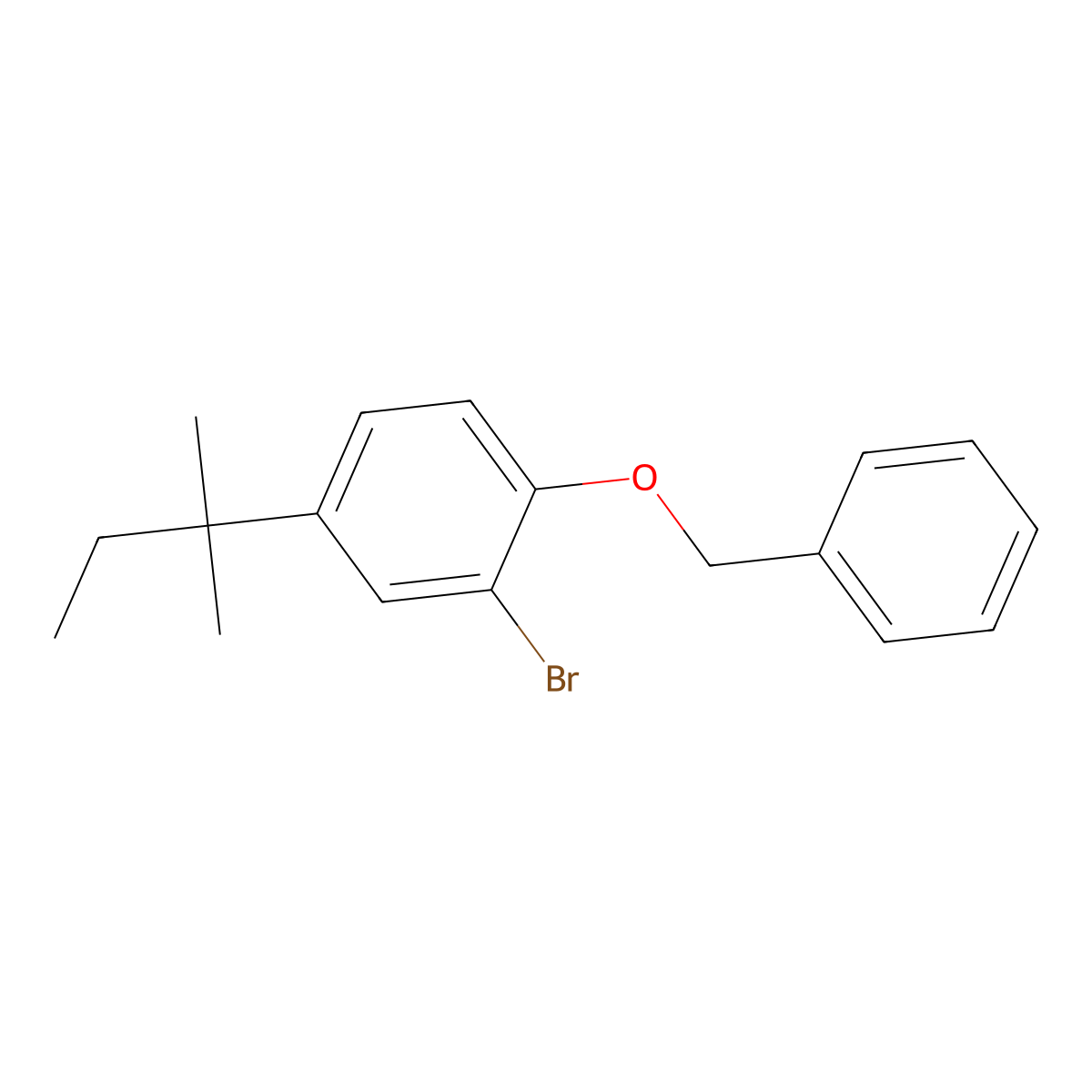 2-Bromo-4-(1,1-dimethylpropyl)-1-(phenylmethoxy)benzene molecular structure, CAS 854260-63-2