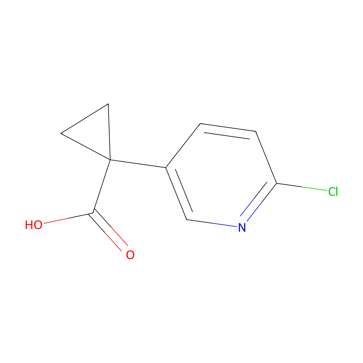 1-(6-Chloropyridin-3-yl)cyclopropane-1-carboxylic acid molecular structure, CAS 854267-90-6