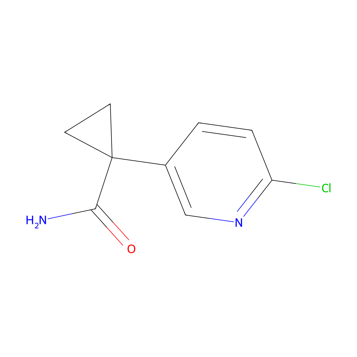 1-(6-Chloropyridin-3-YL)cyclopropanecarboxamide molecular structure, CAS 854267-91-7