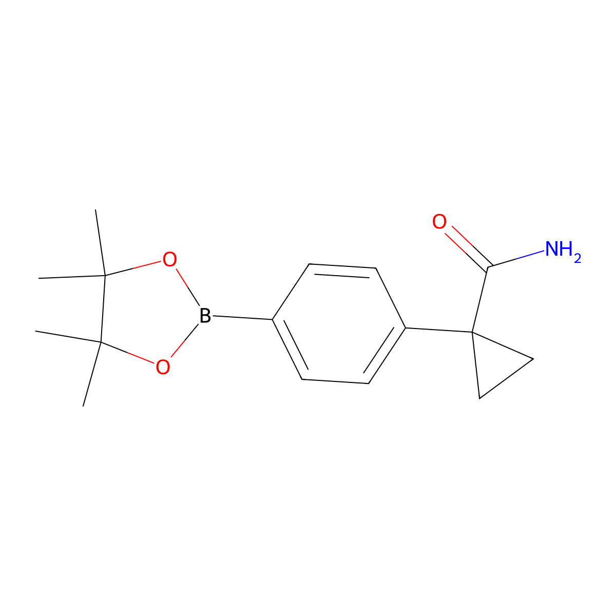 1-[4-(4,4,5,5-tetramethyl-1,3,2-dioxaborolan-2-yl)phenyl]Cyclopropanecarboxamide molecular structure, CAS 854267-93-9
