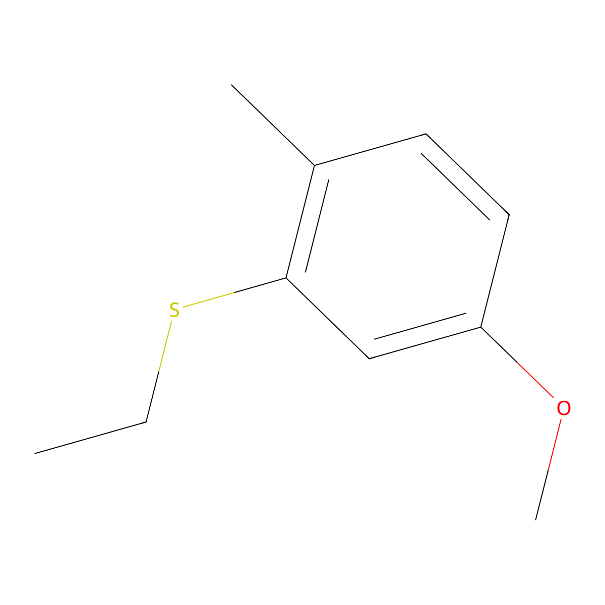 2-(Ethylthio)-4-methoxy-1-methylbenzene molecular structure, CAS 85428-48-4