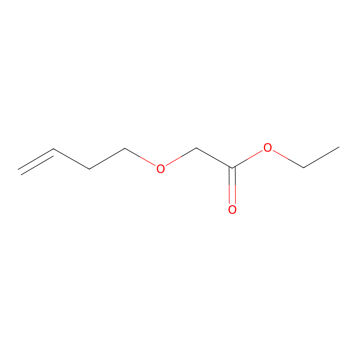 Ethyl 2-(but-3-en-1-yloxy)acetate molecular structure, CAS 85428-65-5